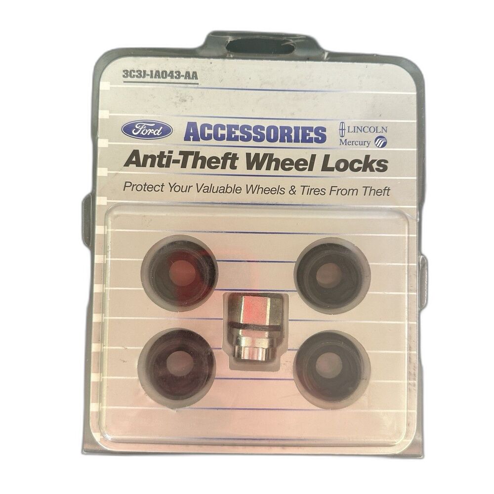 Vintage Ford Anti Theft Wheel Locks OEM New Old Stock Set 5 Pc 2003